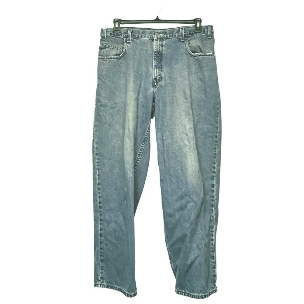 Vintage Levis SilverTab Jeans Mens 36x30 Light Wash Blue Loose Baggy Denim